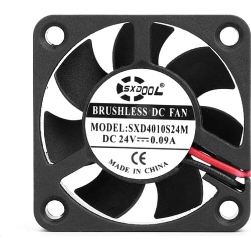 2pcs 24V cooling fan 4cm 40mm 40x40x10mm 4010 24V Sleeve Bearing 2Pin PC CPU Cooling Case axial Fan