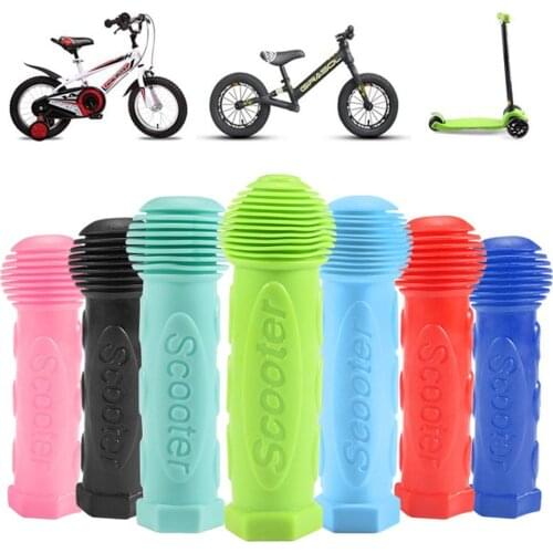1 Pair Rubber Bike Bicycle Handle Bar Grips Cover Tricycle Scooter Handlebar For Kids Child Scooters Non-Slip Waterproof