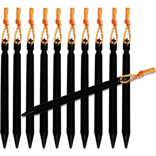 1PCS 18CM Tent Stakes with Rope Tent Accessories Camping Equipment Outdoor Travel Tent Pegs Nail