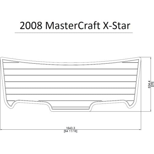 2008 MasterCraft X-Star Swim Platform Pad Boat EVA Teak Decking 1/4" 6mm