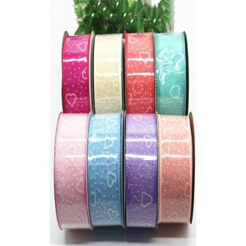 25mm38mm20yards love yarn, Korean yarn, transparent snow yarn, gift package, ribbon, manual DIY accessories, cloth, bow hair orn