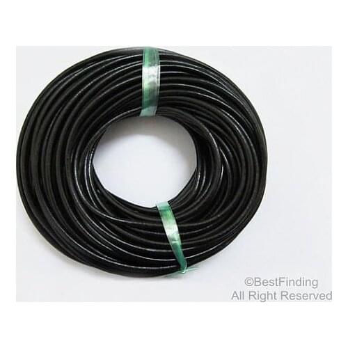 3mm Leather cord 3mm round leather cord black genuine leather strips