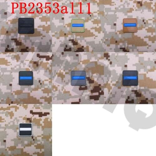 3D PVC patch 2 pieces The thin Blue line flag Police SWAT Rubber patch