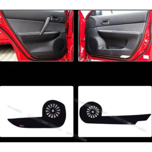 4pcs Fabric Door Protection Mats Anti-kick Decorative Pads For Mazda 6 2006-2015