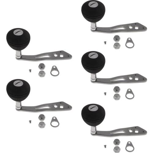 5pcs Metal Single Fishing Reel Handle EVA Knob DIY Fishing Tools for Drum Raft Baitcasting Reels