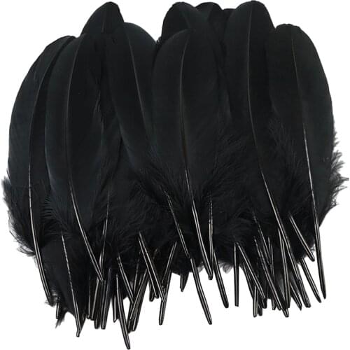 50 Pieces Natural Black Pheasant Chicken Rooster Feathers 12-20cm DIY Ornaments