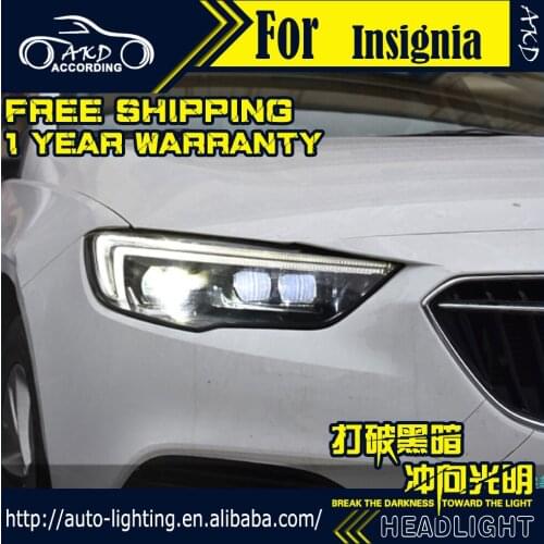 AKD Car Styling Headlights for Opel Insignia Headlights 2017-2018 LED Headlight DRL Head Lamp Led Projector Automotive