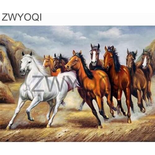 DIY 3D Diamond mosaic Horse Full Round Diamond painting Horse animal Full Square Diamond embroidery Cross stitch Horse animal