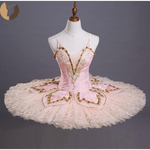 FLTOTURE Adult Ballet Pink Tutu Sugar Plum Fairy Dragee Variation Pancake Tutus Esmeralda Ballet Performance Skirt Custom Made