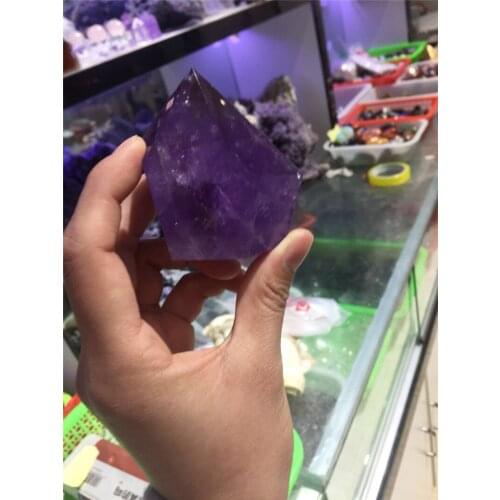 Amazing gemstone 100% natural dark purple amethyst stone crystl wand healing gemstone crystal irregular shape wand as gift
