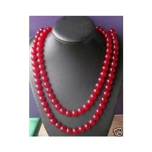 Chinese Red Jades 108 Bead Buddha Necklace 10mm Free shipping