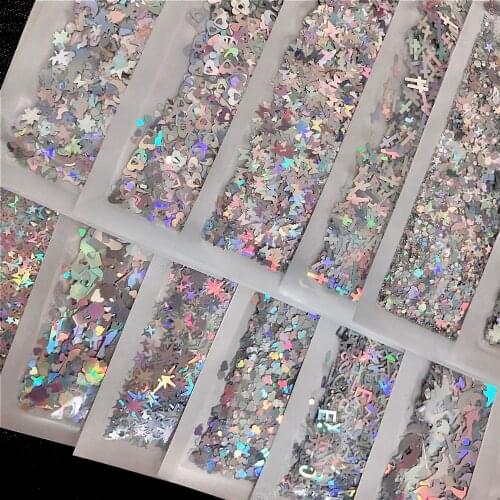 Laser Glitters Alphabet Heart Star Butterfly Sparkles Nail Art Phone Case Diy Decor Resin Jewelry Stuff Shaker Keychain Fillings