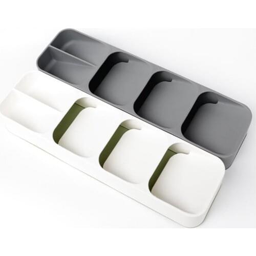 Hot sell Kitchen Forks Storage Container for Kitchen Utensils Cutlery Organizer Drying Cutlery Tray Spoon Divider Storage Box