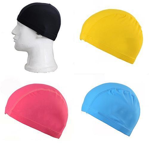 Mens Womens Summer Durable High Elastic Sporty Swimming Cap Bathing Hat Protect Ears Long Hair Sports Free size Waterproof cap