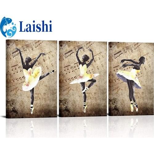 3pcs Diamond embroidery Afro dance girl, sheet music full drill Square Diamond painting diamond painting Cross Stitch Rhinestone