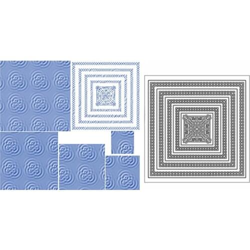 New Lacy Squares Frame Craft Embossing Mold 2021 Metal Cutting Dies for DIY Decorative Scrapbooking Album Card Making No Stamps