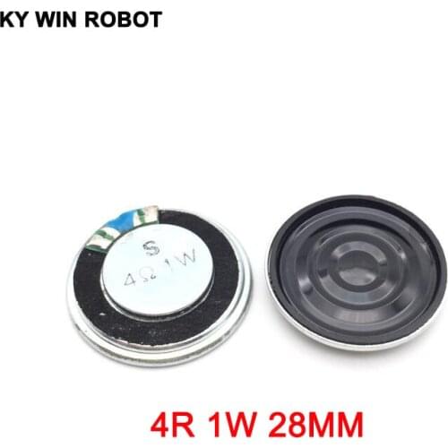 5pcs/lot New Ultra-thin Mini speaker 4 ohms 1 watt 1W 4R speaker Diameter 28MM 2.8CM thickness 5MM