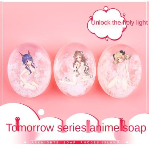Japanese Peripheral Anime Soap Two-dimensional Bathing Transparent Handmade Gift Holy Light Girl Bathroom Supplies Washing Face