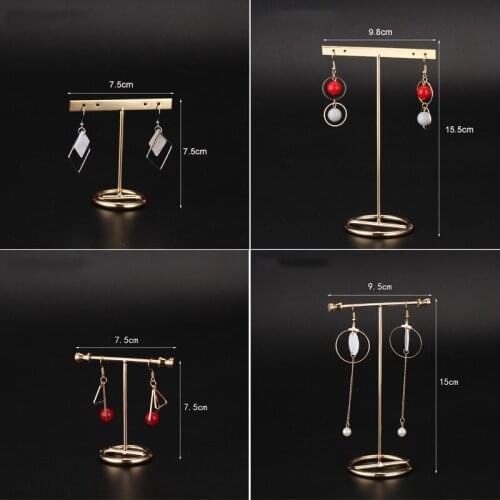 Jewelry Store Metal Gold Earring Shlef Jewelry Organizer Holder Jewelry Display Stand Earring Showing Rack Necklace Stand