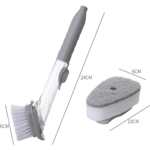 Durable Kitchen Brush for Pot Soap Dispensing Sink Brush Pan Dish Scrub Brush Head and Sponge Head Replacement