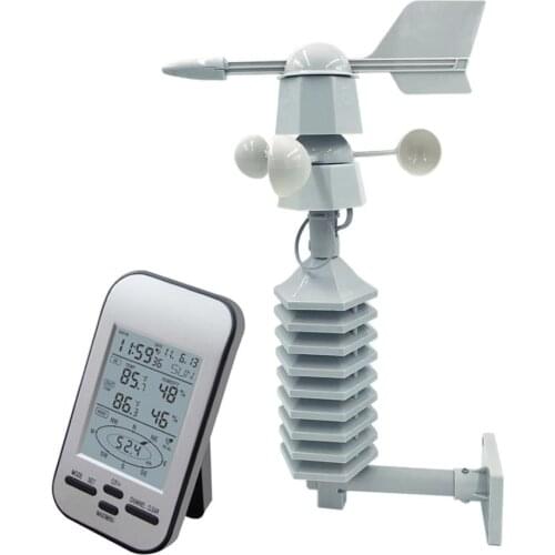 Professional 433MHz Wireless Weather Station with Dual-Mount Wind Sensor, Temperature & Humidity