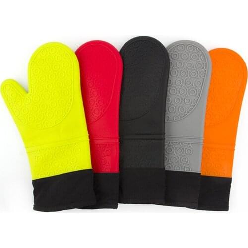 Silicone Heat Resistant Insulation Kitchen Microwave Glove Oven Mitts for Baking Cooking BBQ