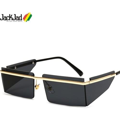JackJad 2020 Fashion Modern Rimless Style Cool Side Lens Sunglasses Women ins Pop Brand Design Sun Glasses Oculos De Sol ZE1260