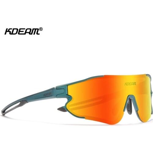 New KDEAM Sport Polarized Sunglasses Windproof Goggle tr90 frame mirrored lens for men/women Soft Arm with Case KD0801
