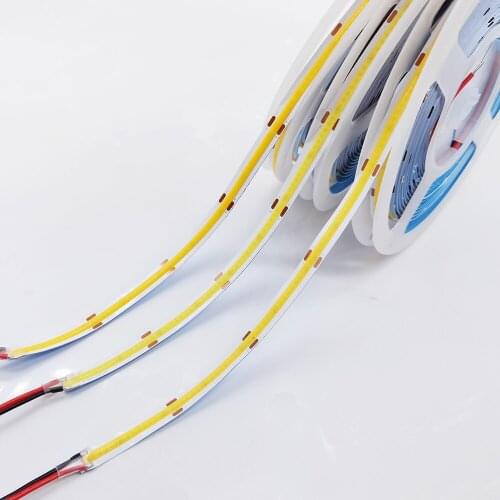 LED Strip Light 320 480 LEDs High Density Flexible FOB COB Led Lights RA90 Warm Nature Cool White Linear Dimmable DC12V 24V