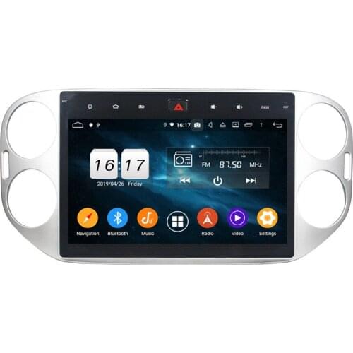 10.1" 1 Din Android 9.0 Car Multimedia Player For Volkswagen For VW Tiguan 2013-2015 Car Radio 8 Core Car Audio Car Stereo DSP