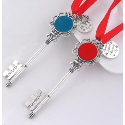 2019 New Monogram christmas halloween gifts magic santa claus key christmas ornaments decorations LX8508