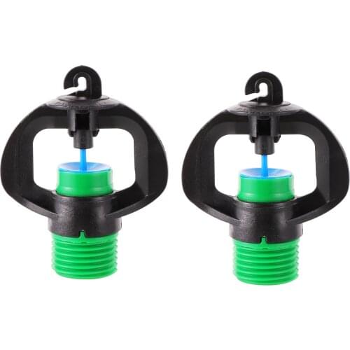 360 Degree 1/2" Male Thread Automatic Rotation Refraction Sprinklers Orchard Flower Lawn Vegetables Irrigation Nozzle 50Pcs