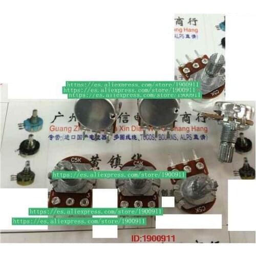 5pcs/lot Imports diaphragm 148 single-potentiometer C5K handle length 15MM flowers