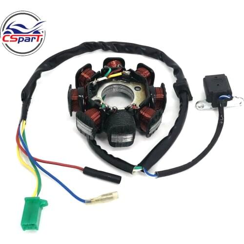 8 coil Magneto Alternator Stator for GY6 125cc 150cc 152QMI 157QMJ Taotao Kazuma Baotian Scooter ATV Quad Go Kart Buggy Parts