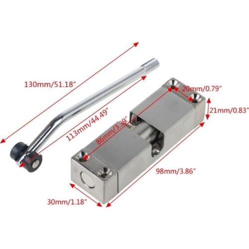Auto Mounted Spring Door Closer Stainless Steel Adjust Surface Self Closing Door L4MB
