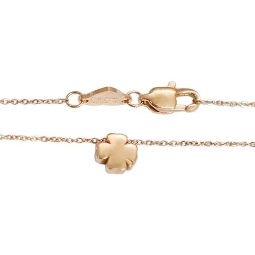 Beadsnice Stainless Steel Tiny Four Leaf Clover Necklace Pendant Necklace Wedding & Bridesmaid Gifts 38851