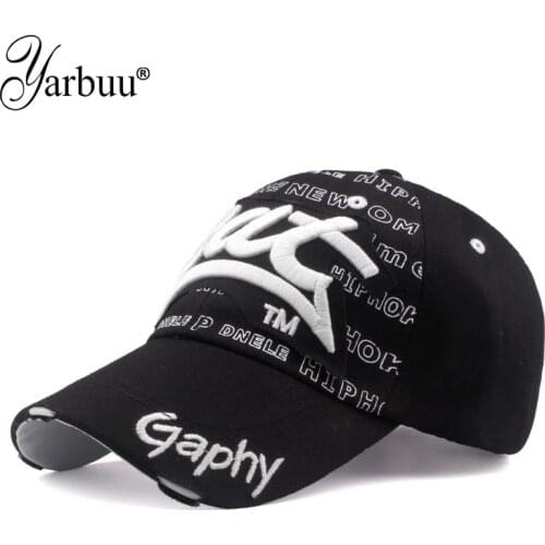 [YARBUU]New brand snapback hats baseball cap hats fitted cheap hats for men women Damage cap Casual Embroidery Baseball Cap