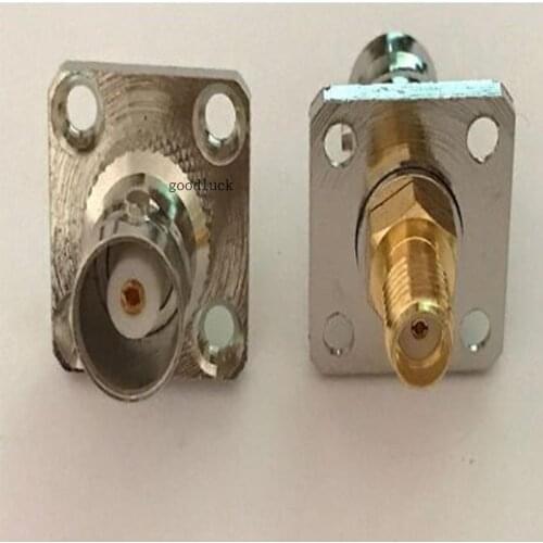 20pcs SMA Female to BNC Female Connect 4 Hole Flange Mount RF Connector Adapter