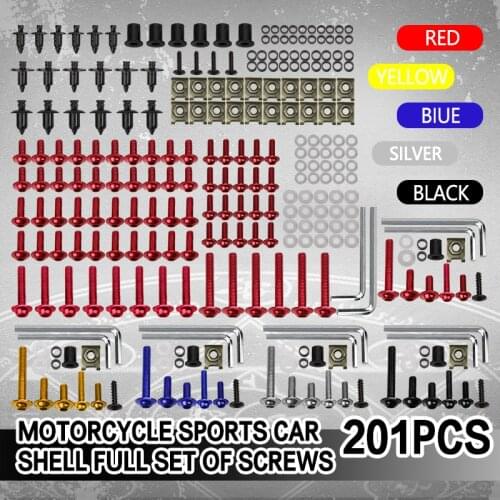 201 PCS Motorcycle CNC Fairing Bolts Kit Screws For M400 600 620 696 750 796 900 S2R 1000 1100 1200 749 900 999 848 1098 1198