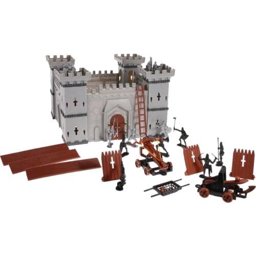 56 Pieces 3D Castle Building Blocks Knight Clash Play Set Children DIY Assembly Toys