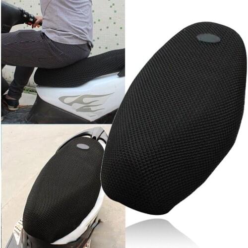 Mayitr Universal Black 3D Breathable Mesh Net Scooter Motorbike Motorcycle Bike Moped Seat Cushion Cover Mat