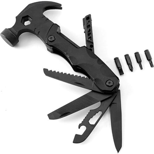 9-IN-1 Multi Function Pliers Hammer Knife Saw File and Screwdriver Camping Tools
