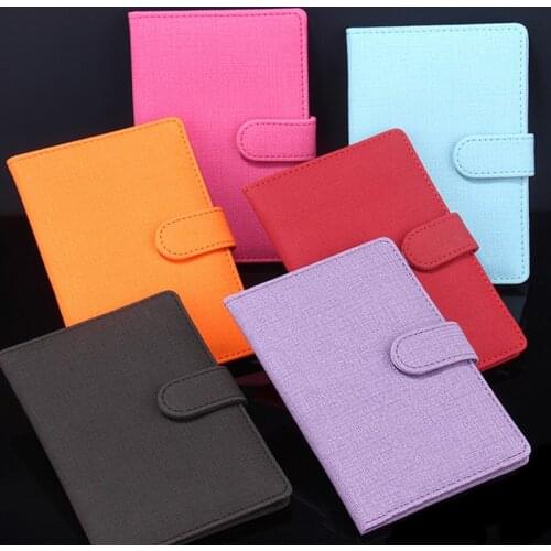 Women PU Leather Passport Cover Unisex Cover On The Passport With Hasp Solid Color Passport Case Travel Documents Card Holder