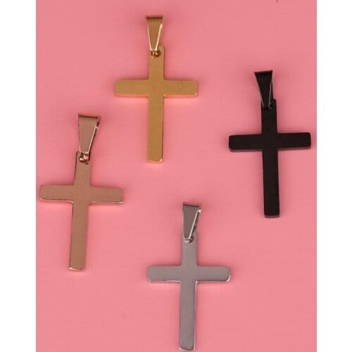 Wholesale 20Pcs Punk Cross Charms Stainless Steel Making Jewelry Charms DIY Necklace Bracelet Keychain Charms For Jewelry Making