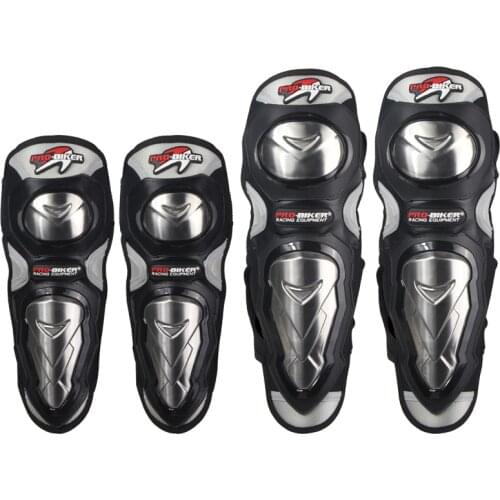 PRO BIKER Motorcycle Stainless Steel Kneepads Protection Knee Elbow pads Racing Equipment Riding Protective Gear HX-P19