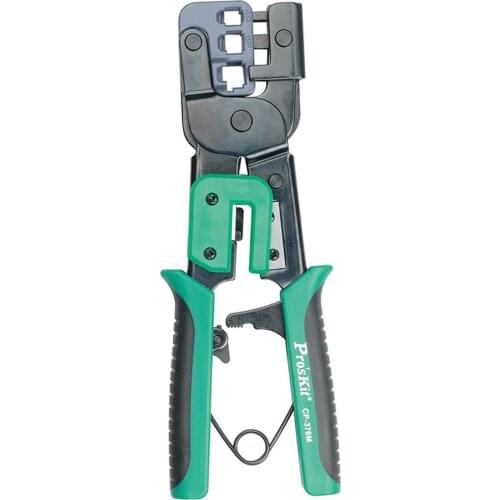 Proskit CP-376M Three Kinds Pressure Interface Iron Handle Ratchet Line Pressing Pliers 4p 6p 8p Ethernet Cable Crimping Plier