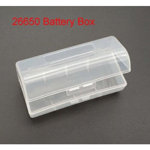 Transparent Clear Plastic Case Holder 26650 Battery Box For 1 X 26650 Rechargeable Battery Storage Case