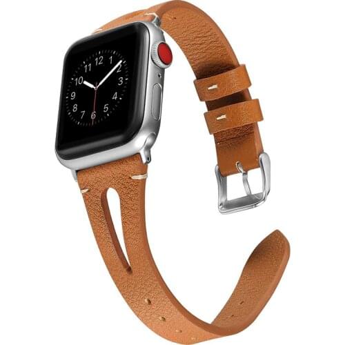 Genuine Leather strap for apple watch band 44mm 40mm 42mm 38mm iwatch series 6/SE/5/4/3/2/1 44 mm bracelet wristband accessories
