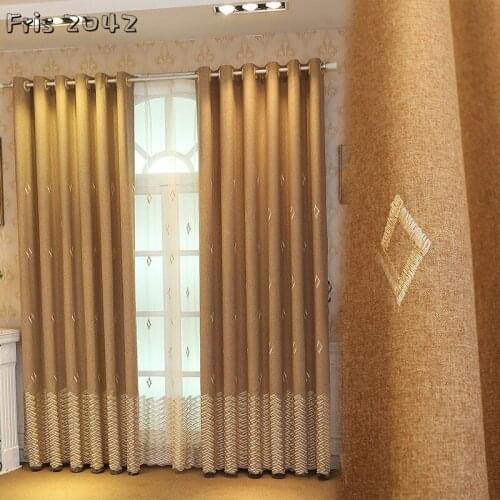 Modern Curtains Simple and Atmospheric Chenille Shading Finished Product Customization Curtains for Living Dining Room Bedroom