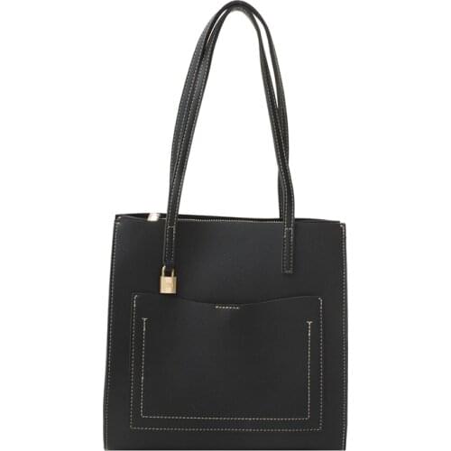 Fashion designer Shoulder Bags Retro Casual Women Totes Shopping Bag Female Leather Solid Color large Handbag for Women 2021